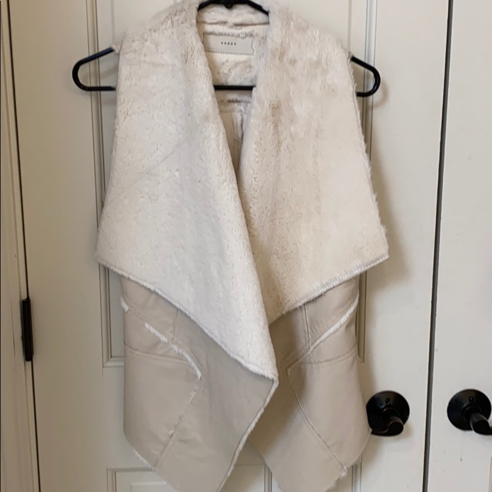 Blank NYC Faux Leather and Faux Shearling Vest